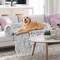 Plush Calming Dog Couch Bed with Removable and Washable Zipper Cover